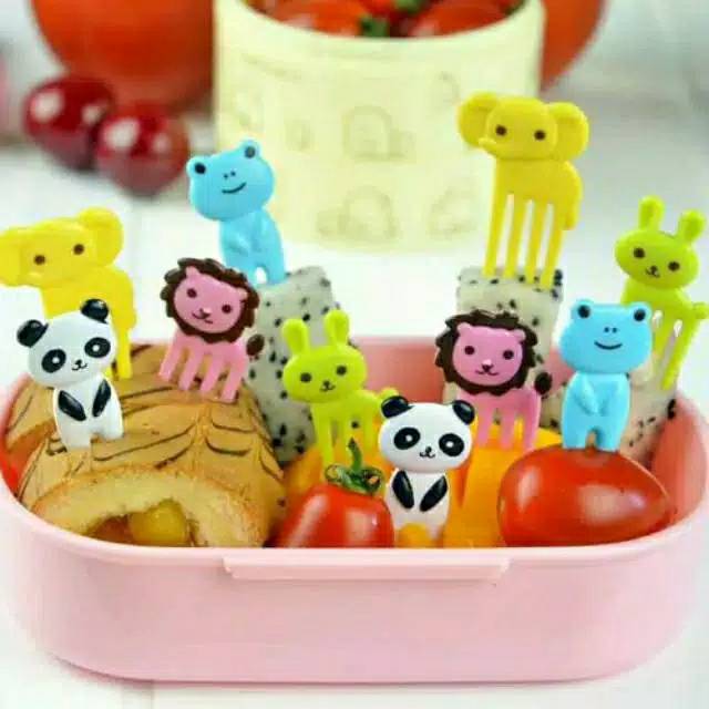 READY BANDUNG 10pcs tusukan bento Garpu Hiasan Bekal Makan Anak | Garpu kecil Anak | Tusukan Bento | Tusukan Buah Untuk Anak SENDOK GARPU MAKAN ANAK PERALATAN MAKAN ANAK UNTUK SEKOLAH GARPU HIASAN MAKAN ANAK SEKOLAH CETAKAN TELUR DAN ROTI