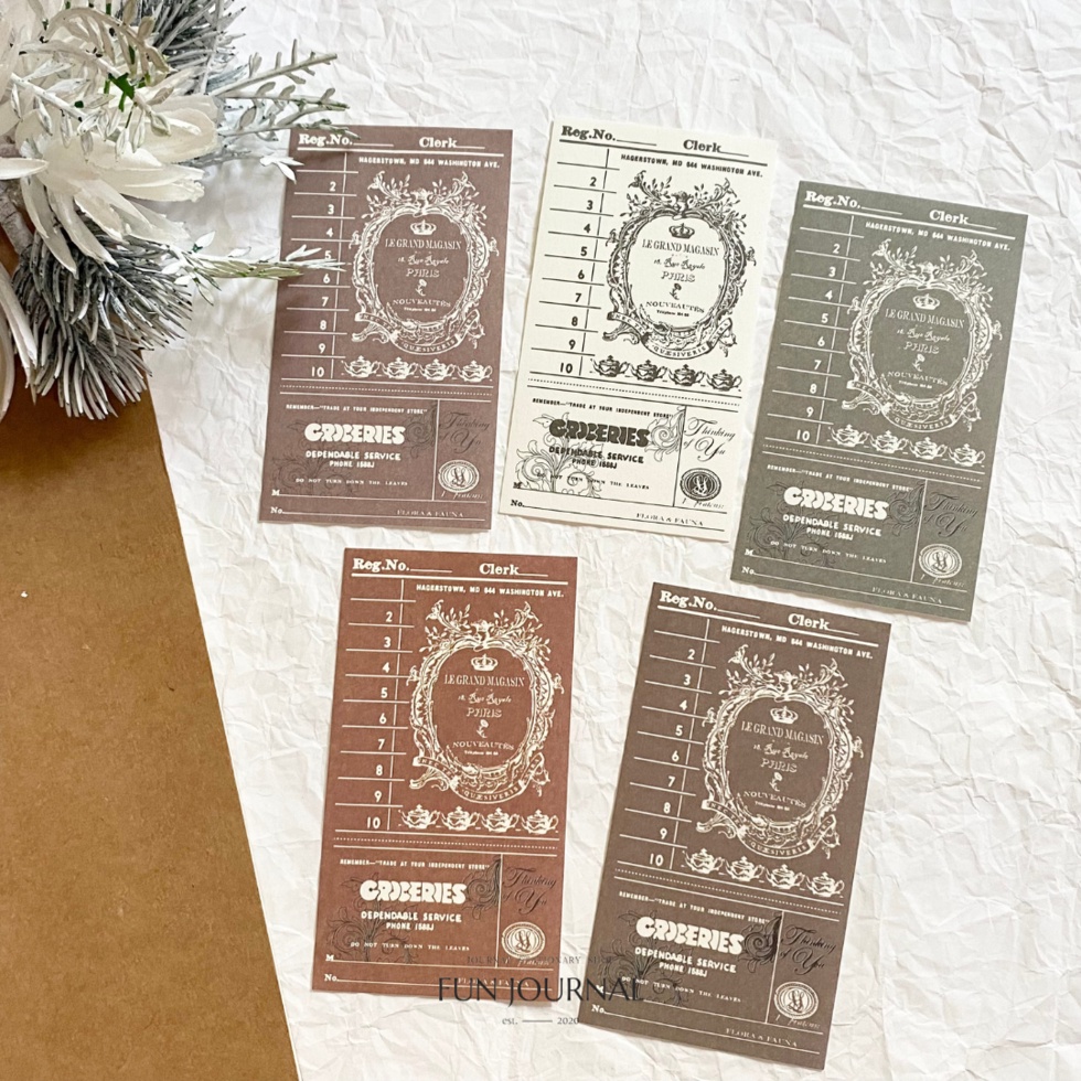

RETRO TICKET WITH 5 COLOR PAPER PACK UNTUK JURNAL JOURNAL PLANNING PLANNER SCRAPBOOK DIY