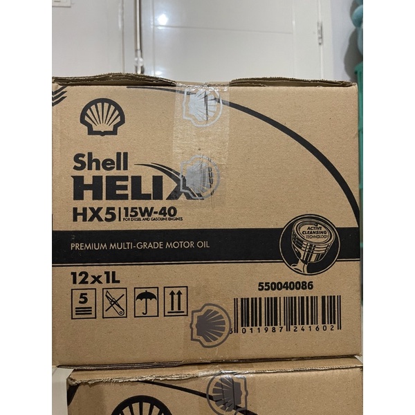 SEDUS OLI Shell Helix HX5 15W-40 ISI 1L DUS ISI 12 Botol