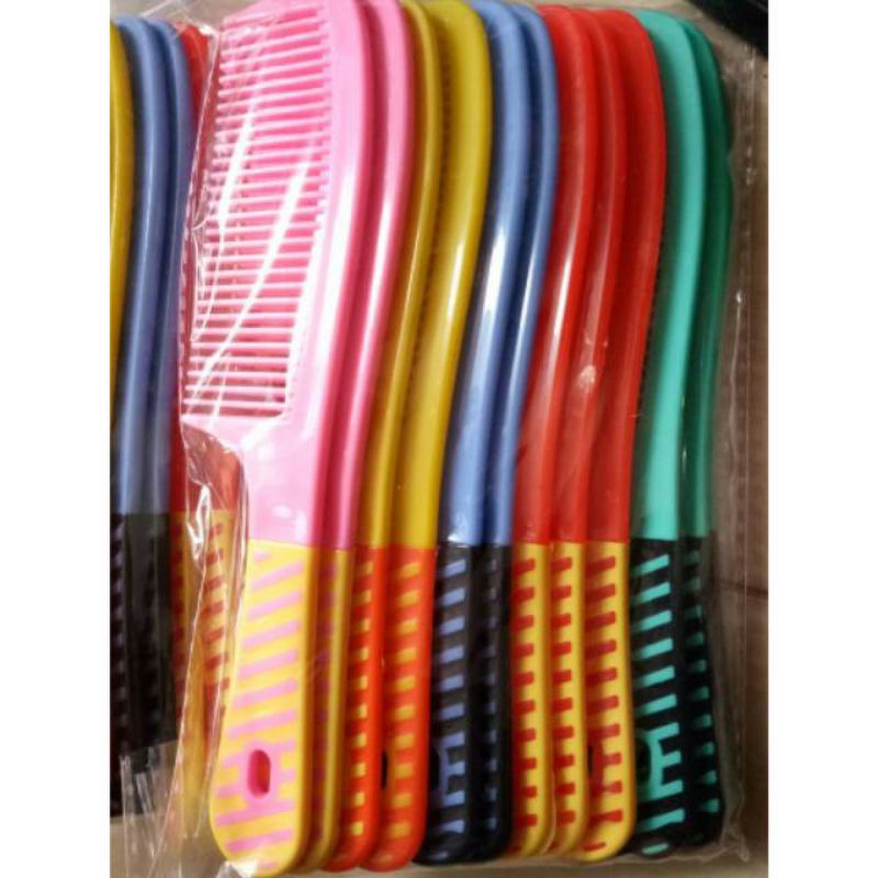 Sisir Rambut Motif Garis Sisir Gagang Plastik