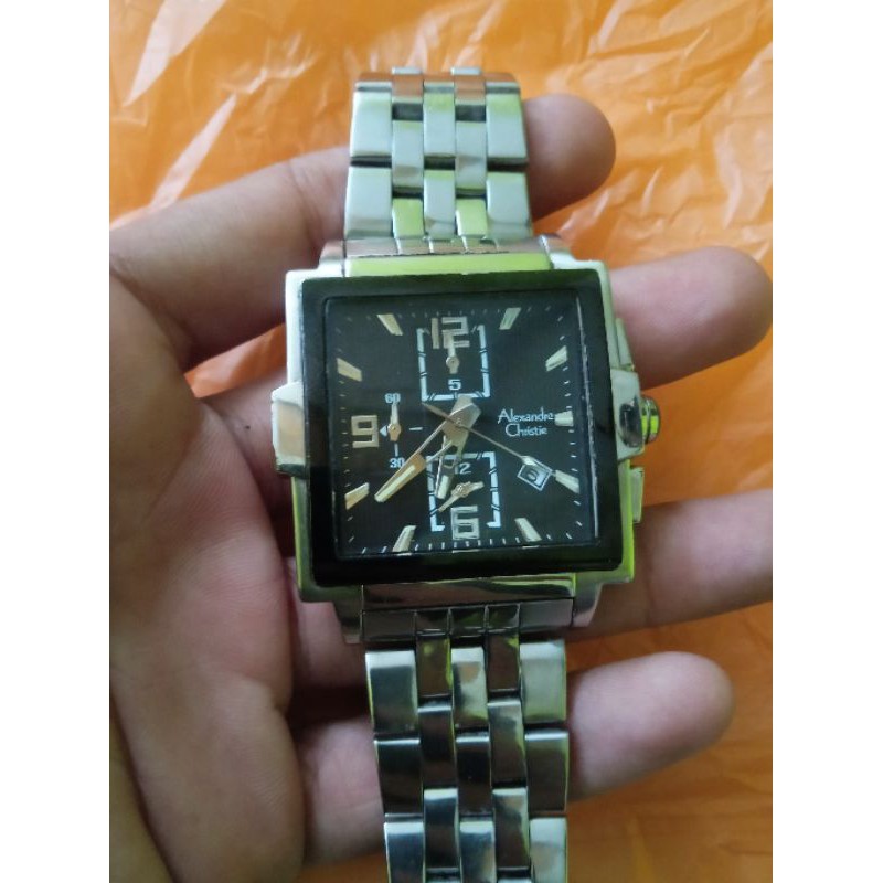 Jam Tangan Pria Alexandre Christie AC 6113MC Chronograph Original Second Preloved