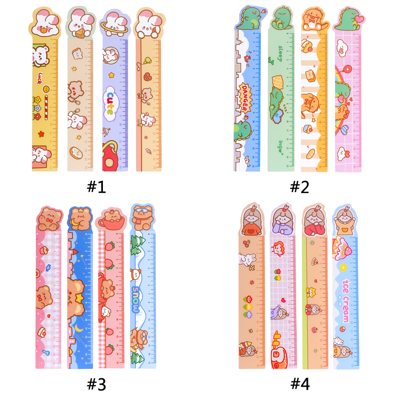 15cm Korean Cute Cartoon Soft Ruler Bendable with Magnetic Drawing Measuring Tool Student Gift