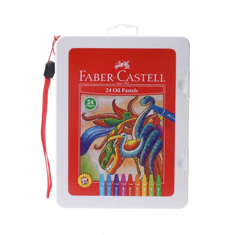 Crayon Oil Pastels 24 Faber Castell Box Putih Hexagonal Shopee Indonesia