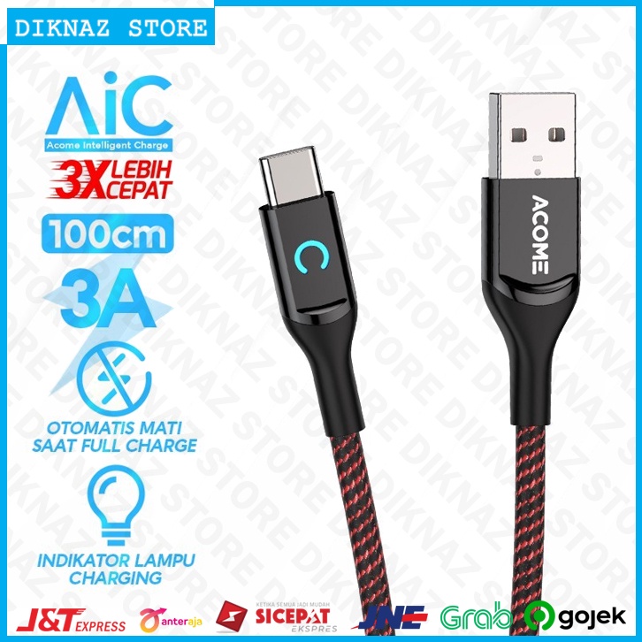 (Diknaz Store) Kabel Data Type-C AZC-010 Acome Original