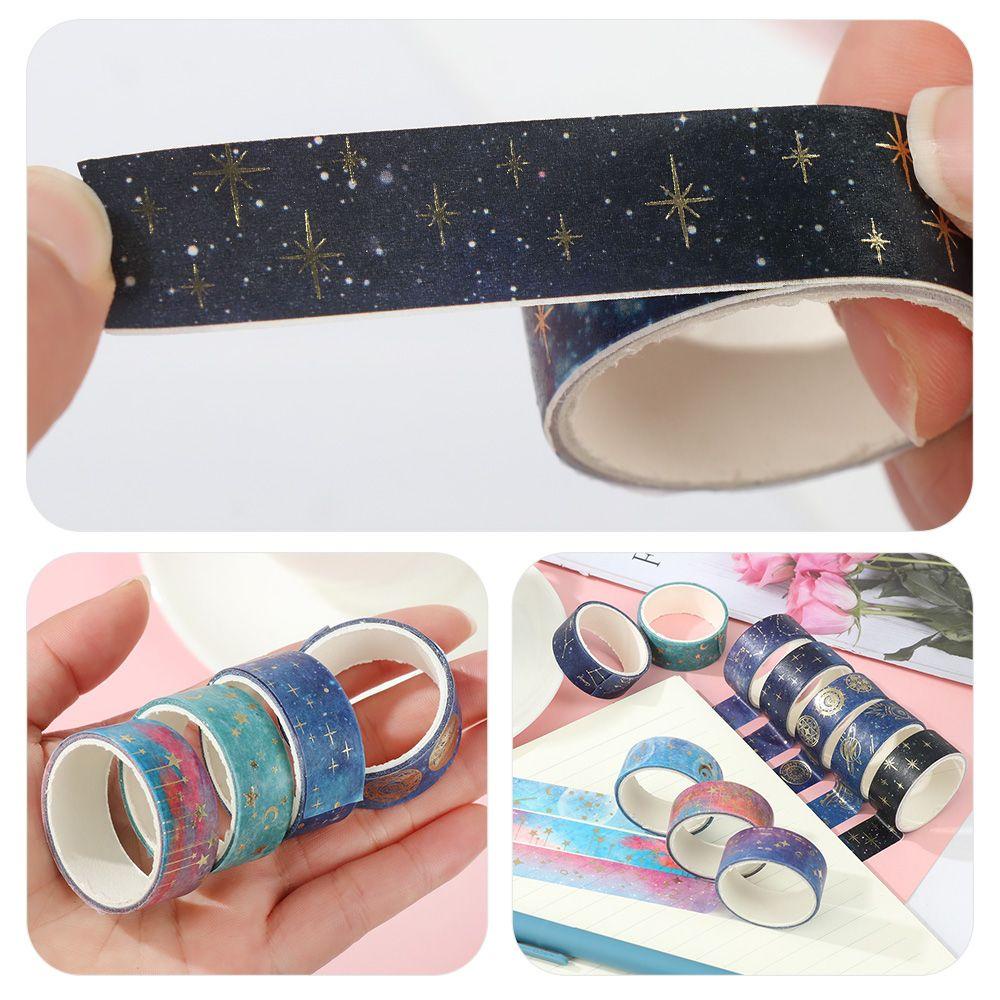 Nanas 12Rolls /Set Washi Tape DIY Diary Perekat Foil Emas Stiker Hias