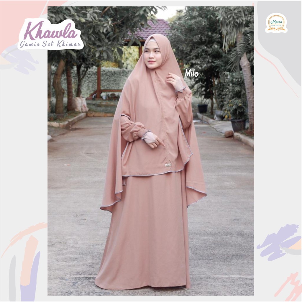 Gamis Set Syari Khawla Original By Alima Indonesia Super Adem