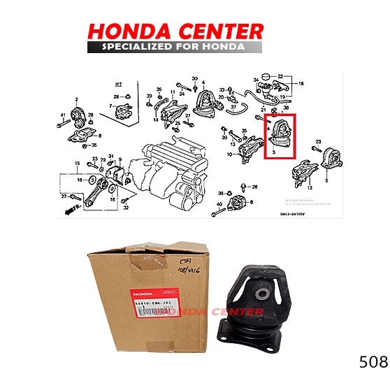 engine mounting gantungan mesin pangkuan mesin kaki mesin belakang accord maestro 1990 1991 1992 1993 manual injeksi accord cielo 1996 1997 manual