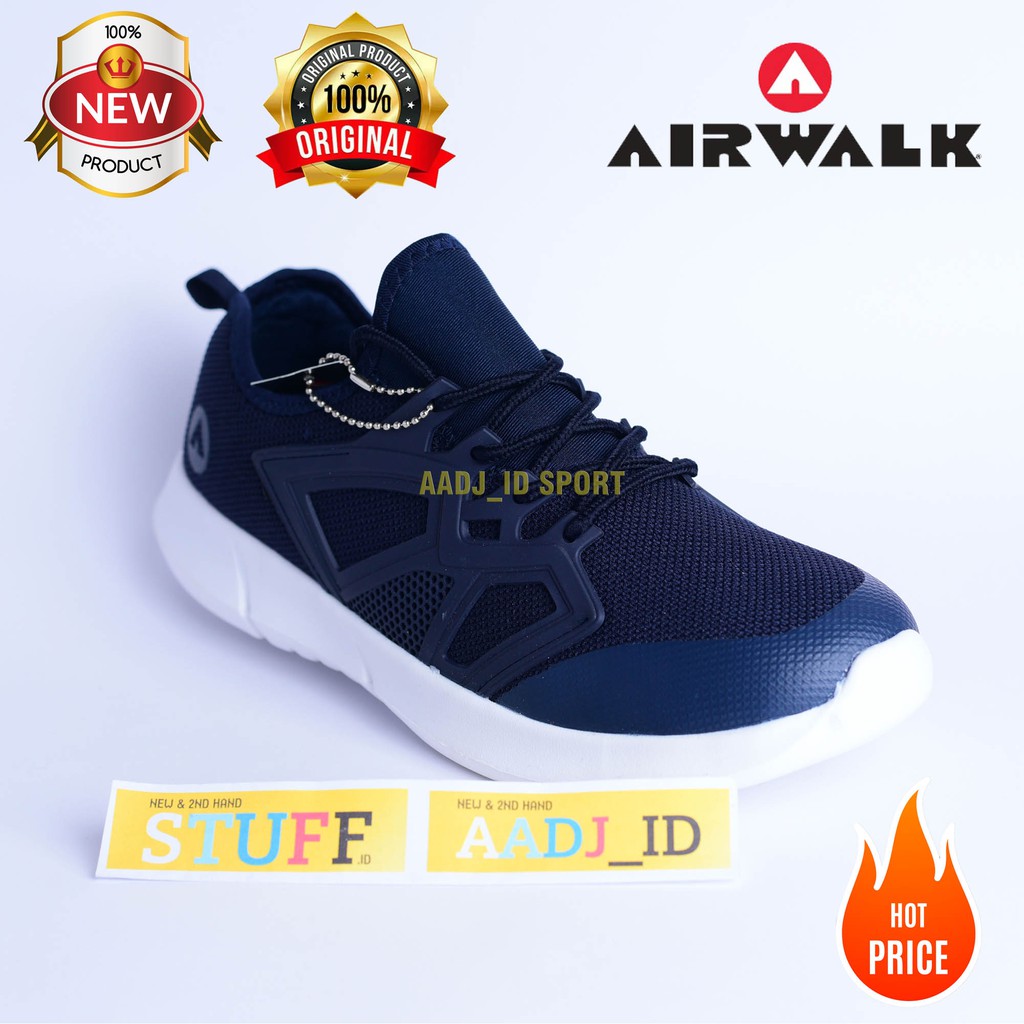 Sneakers Kasual Sepatu Jalan Lari Pria Airwalk Johan Navy AIWX19F1101N Original