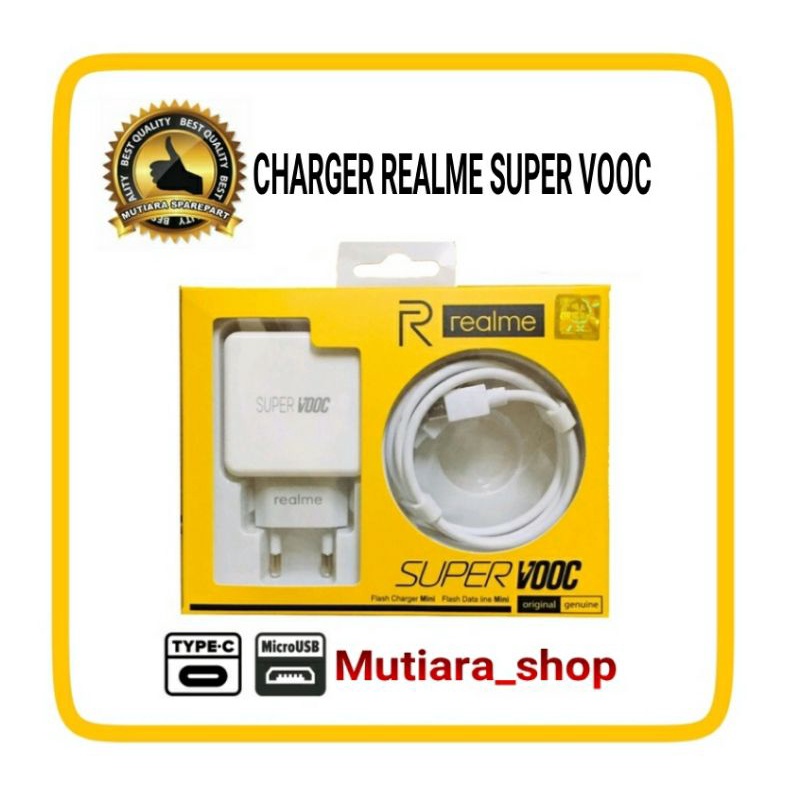 CHARGER REALME R17 SUPER VOOC USB MICRO &amp; TYPE C