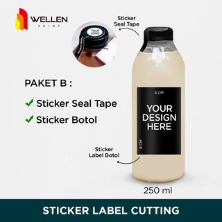 Paket Cetak Sticker Label Untuk Branding Kemasan Botol Minuman Kopi