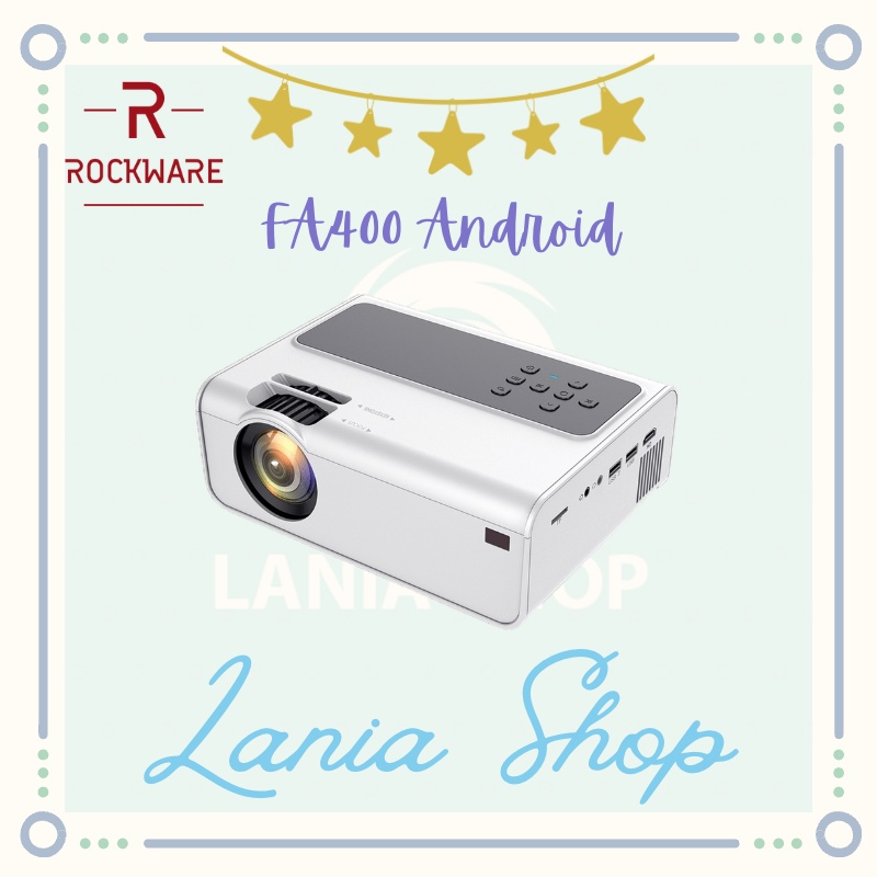 ROCKWARE FA400 ANDROID Proyektor 1080P Projector 3500 Lumens