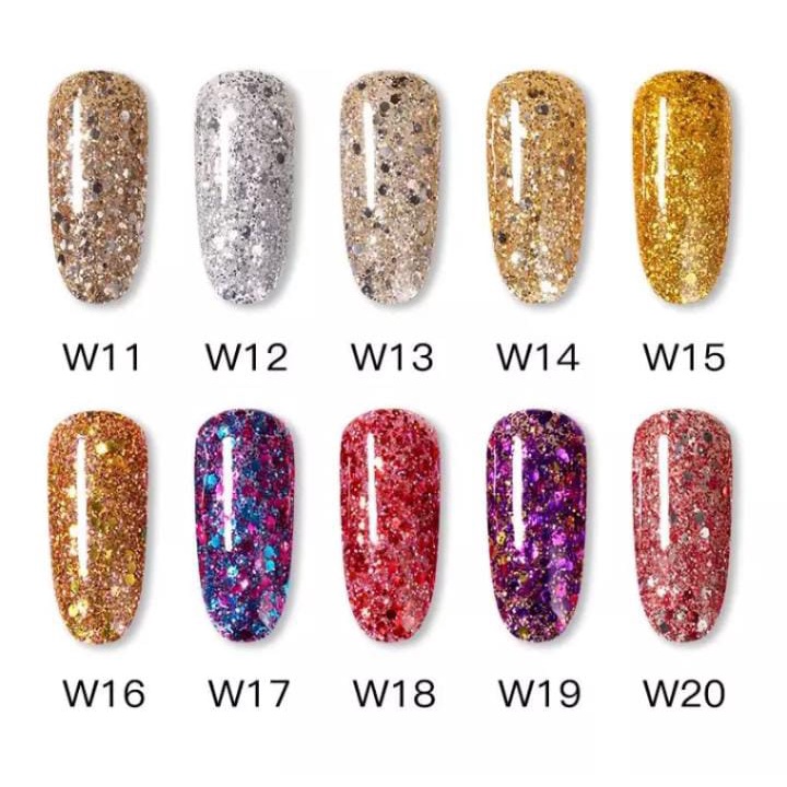 (W01-W50)Rosalind Glitter Series 7ml / Rosalind UV Gel Polish Glitter / Kutek Gel / UV Gel Polish Glitter