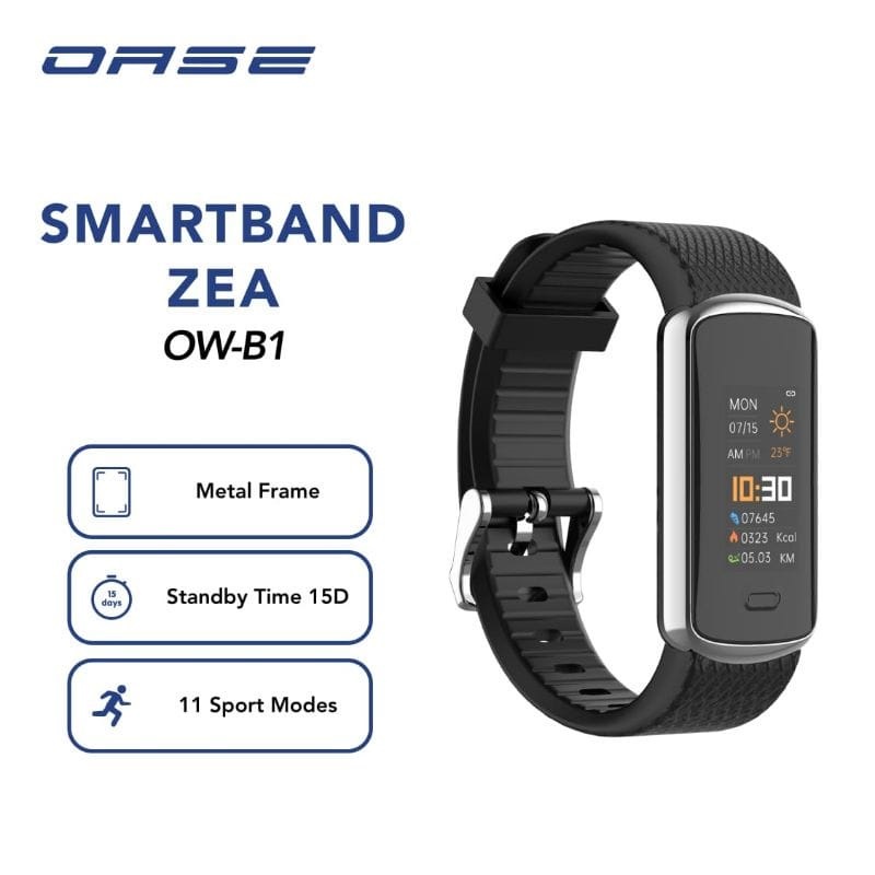 OASE OWB1 SmartBand ZEA Matal Frame Waterproof IPX6 Jam tangan Pintar Health Sport ORIGINAL GARANSI 