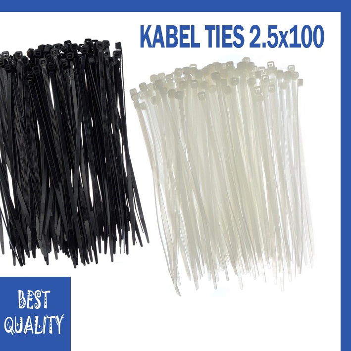 KABEL TIES 2,5 x 100 HITAM PUTIH