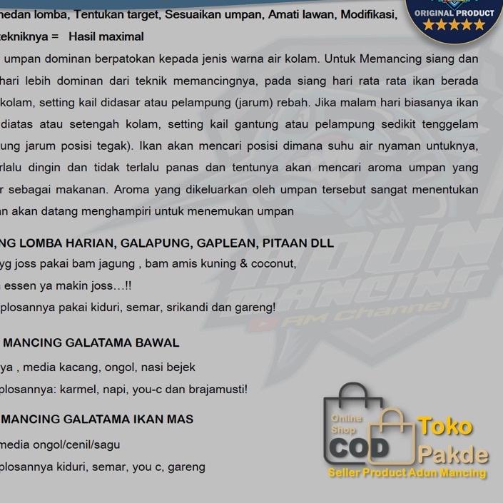 ✰ BAM AMIS KUNING Premium 80gr umpan ikan mas adun mancing ◌