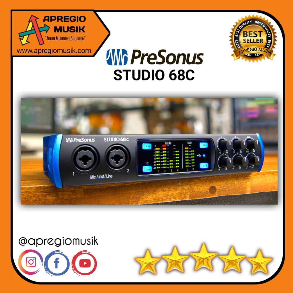 PRESONUS STUDIO 68C Soundcard USB Interface Apregio Musik