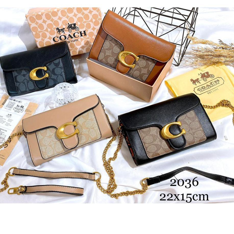TAS SELEMPANG COACH TABBY CLUCH SIGNATURE KODE 2036 + FREE BOX + FAKEBILL ,DUSBAG