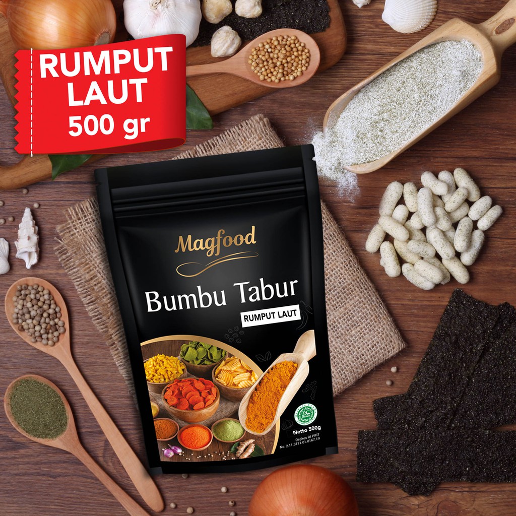 Magfood Bumbu Tabur Rumput laut Tanpa Penguat Rasa 500 gram