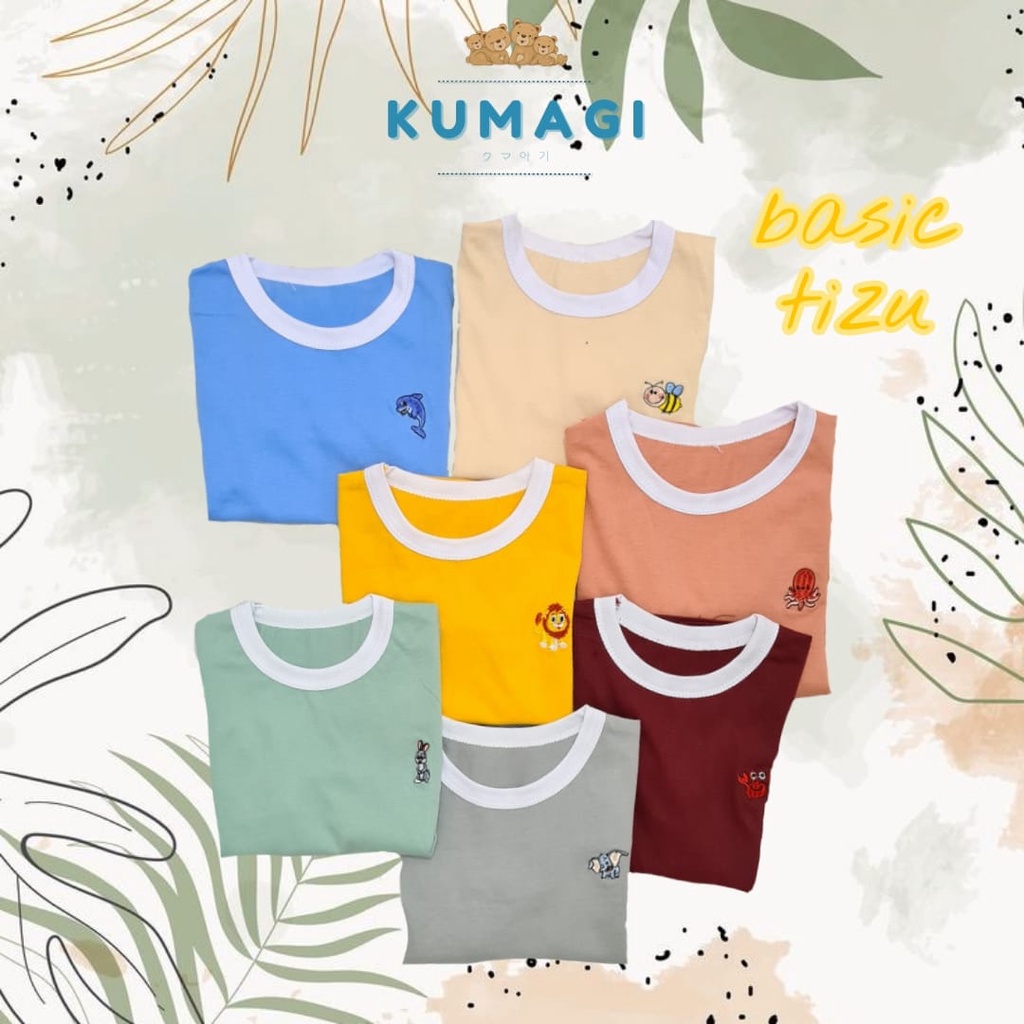 Kumagi - Basic Tizu Setelan Baju Anak Katun 0 - 6Thn / Basic Tee / Playset / Setelan Unisex / Setelan anak anak murah termurah