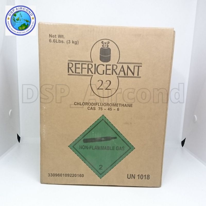 Freon AC  R22 refrigrant tabung mini 3kg