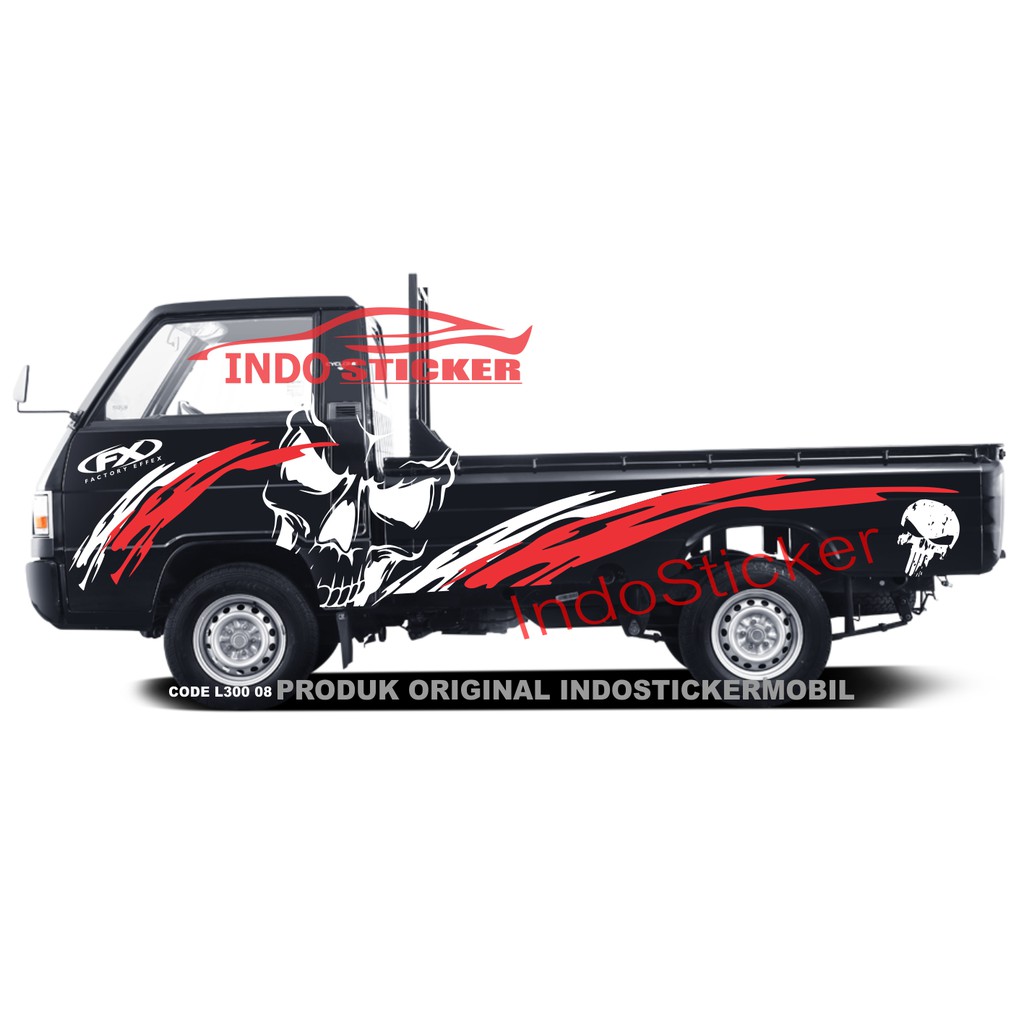 Sticker stiker mobil pick up l300 stiker body tengkorak pick up l300 stiker keren