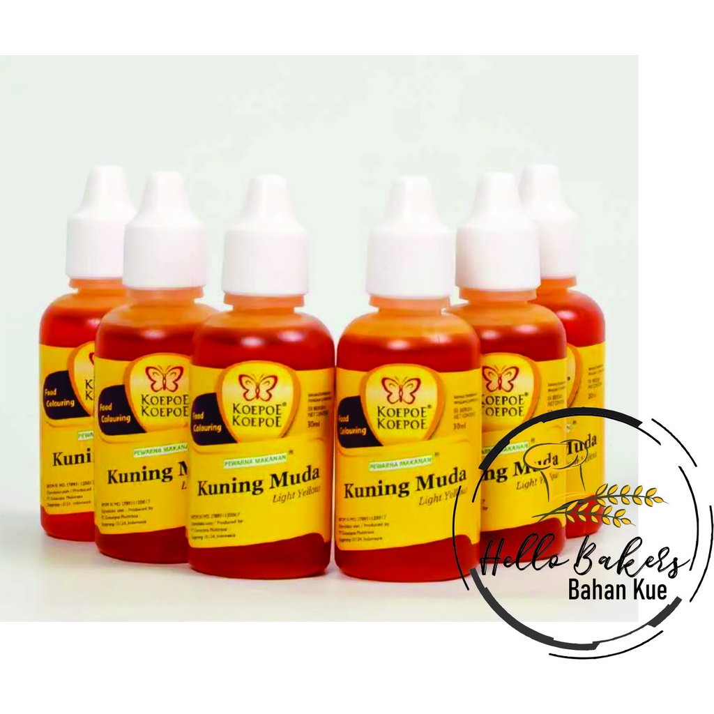 

PEWARNA KUNING MUDA 30 ML KOEPOE KOEPOE / FOOD COLORING / KOEPOE KUNING
