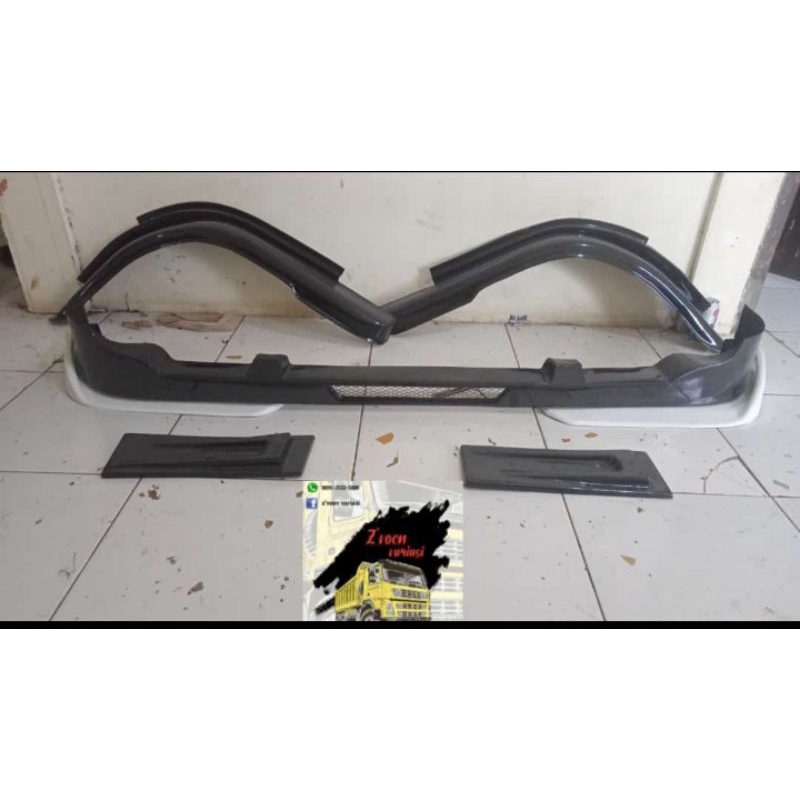 1set tambahan bemper + spakbor + winglet buat truk Isuzu elf giga dan canter