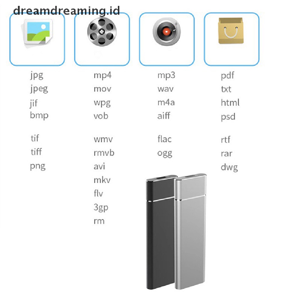 (dreamdreaming.id) Hardisk Eksternal SSD 4TB 1TB 2TB 500GB USB 3.1