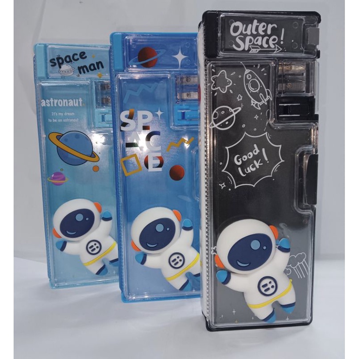 Tempat pensil pencil Case Astronot seri 552 motif anak laki laki murah dan awet Cepuk wadah pensil