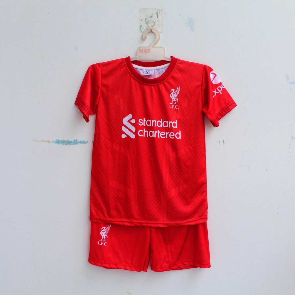 jersey baju bola liverpool/setelan baju bola anak liverpool printing