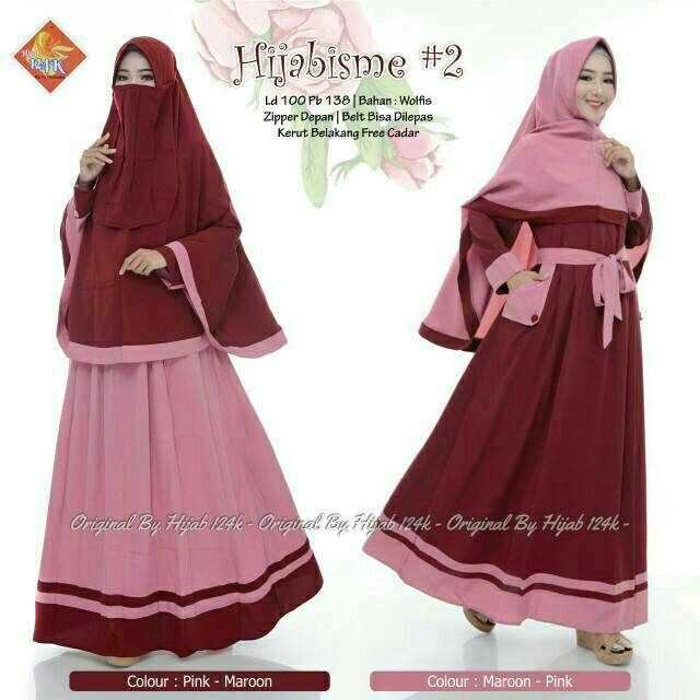 Gamis Syari Kerut Wolfis Hijabisme #2 Ori 124k