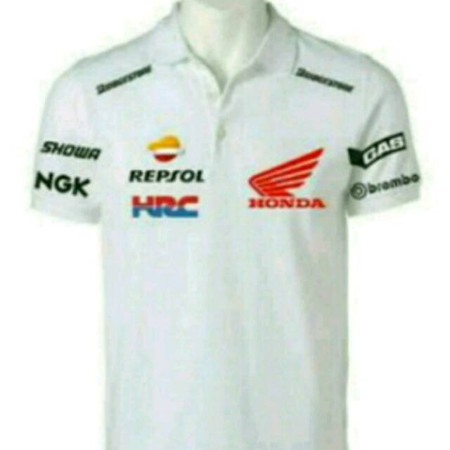 Baju/ Kaos kerah/ polo shirt/ Honda/ Repsol/ Showa/ kaos kerah motor honda