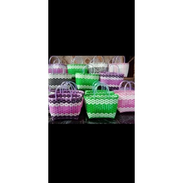 Tas anyam plastik kaca