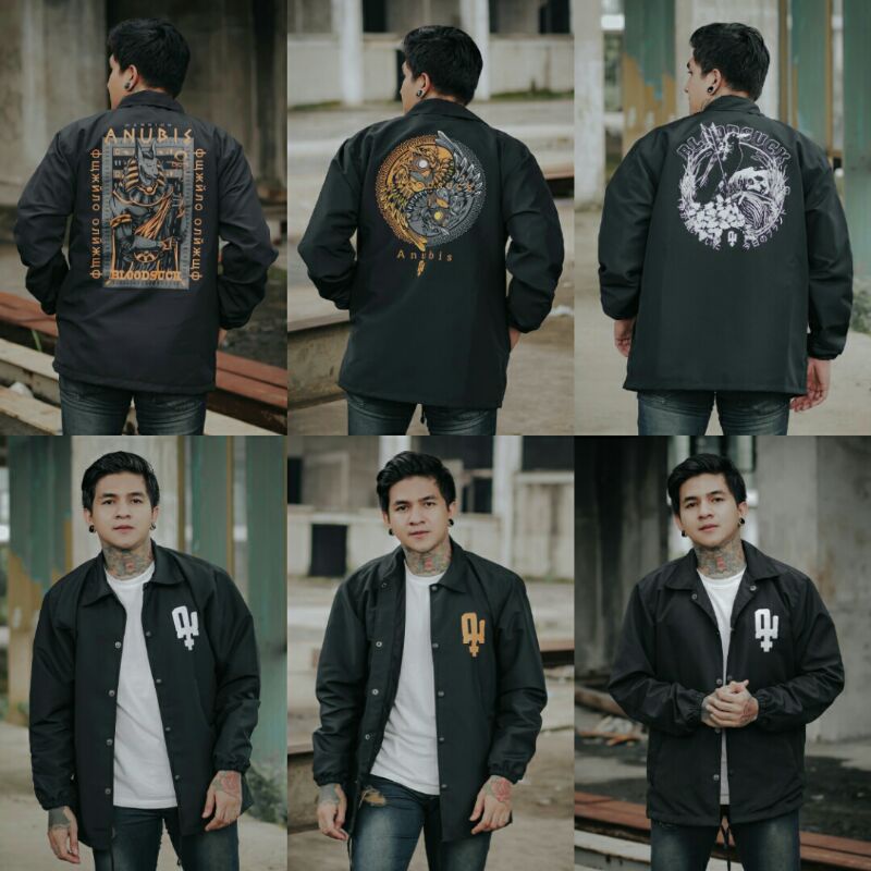 ANUBIS BLOODSUCK Jaket Coach Pria Jaket Parasut Jaket Outdoor Jaket Coach Anubis