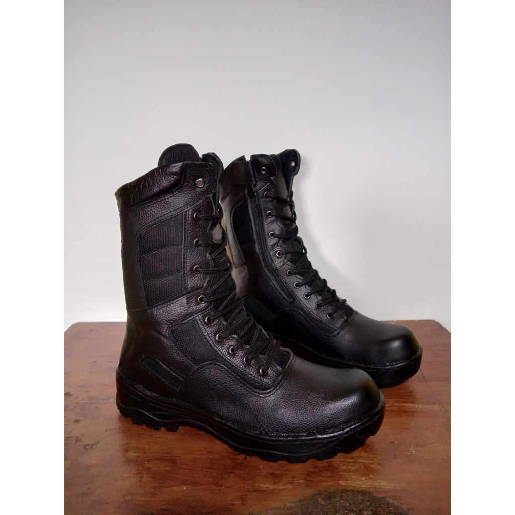 Sepatu Kulit PDL TNI Safety POLRI Boots Safety