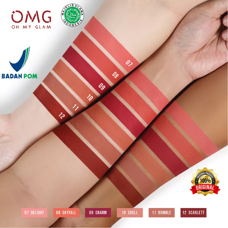 ARJUNA OMG Oh My Glam Matte Kiss Lip Cream Kosmetik KT5