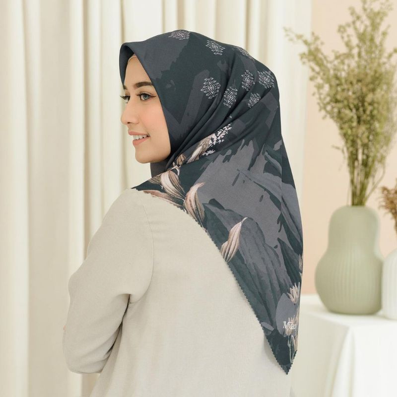 Hijab denay segi empat Lasercut MS Hijab /kerudung motif terbaru-MS 12