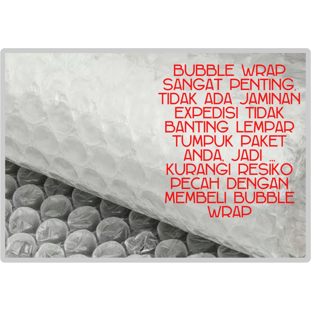 

Bubblewrap - BIAR PAKET AMAN & MULUS SAMPE DITUJUAN ....KUDU BELI BUBBLE YACH...BIAR AMAN 40X125CM