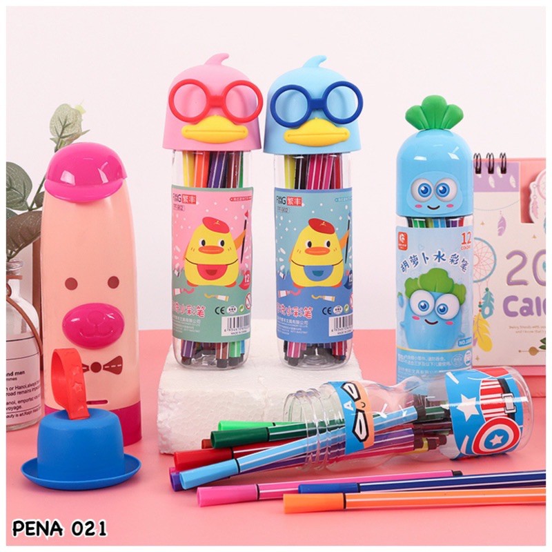 

PENA 021 | PENA WARNA WARNI CAIR 12 WARNA