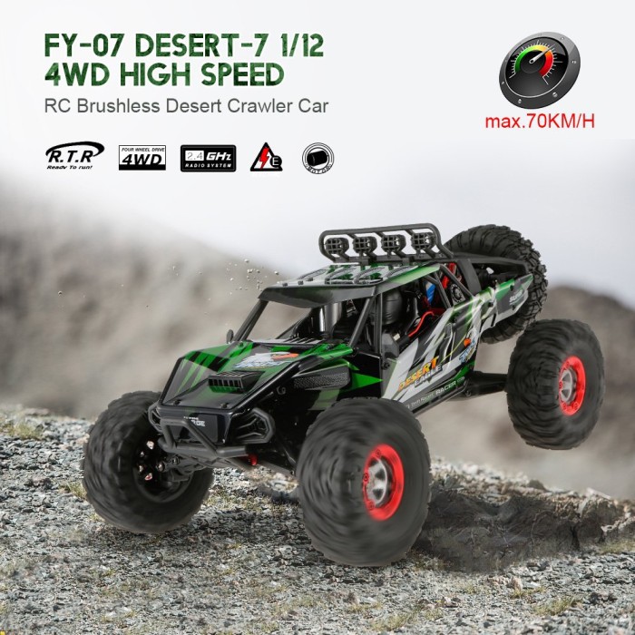 RC Car Feiyue FY-07 FY07 50km/h Brushless 4WD 2.4Ghz Monster