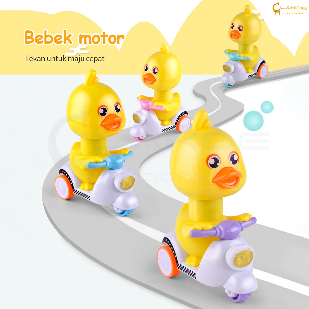 Lakoe Mainan Bebek Motor anak Bayi mainan Mobil motor Anak Tidak Perlu Baterai