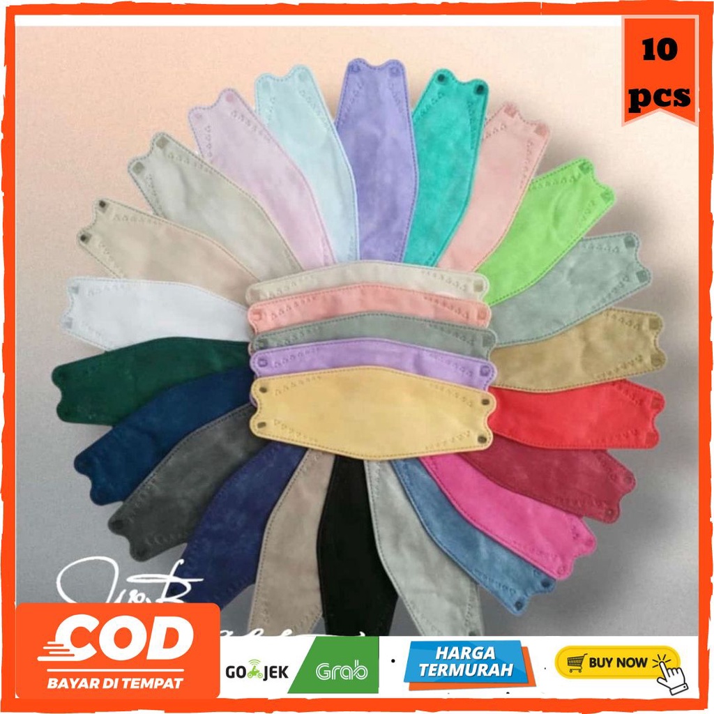 MASKER KF94 WARNA WARNI SOFT 10PCS MURAH / KF94 WARNA SOFT