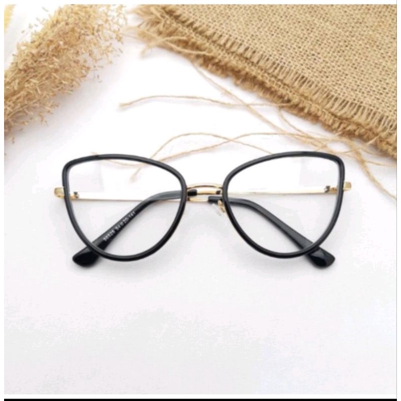 kacamata wanita cat Eye minus atau normal Anti radiasi frame amaya