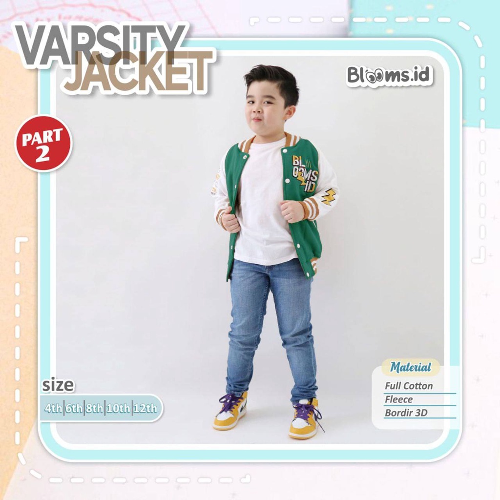 Jacket Anak Varsity Batch 2 by Blooms.id