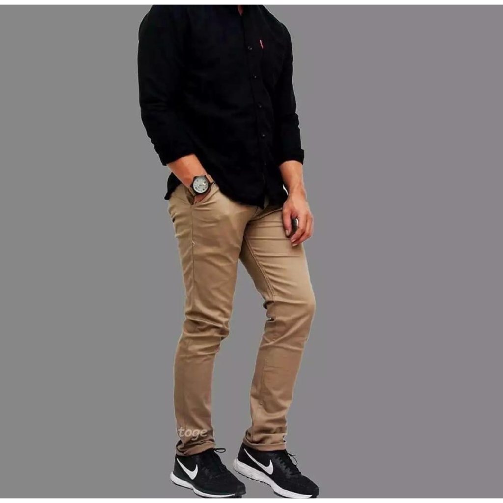 Celana Chino Pria Bahan Adem Nyaman Katun Strecth/Melar Cocok Buat Musim Dingin GAYA COWOK POLO