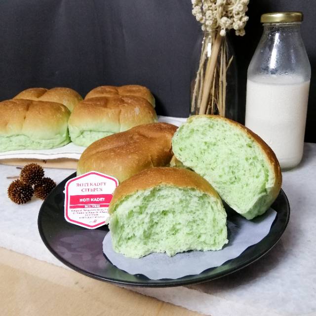 Roti kadet / kuro pandan / hiijau untuk roti kukus bakar rokupang