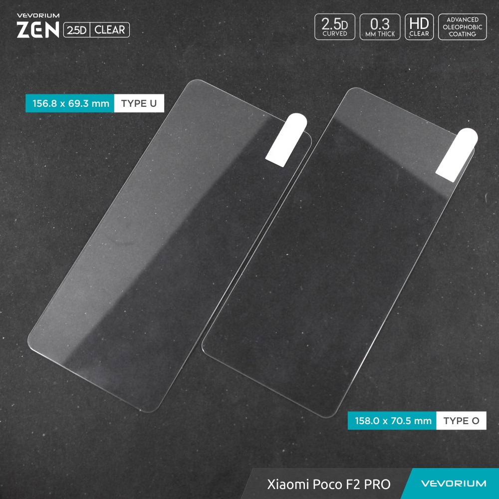 VEVORIUM ZEN 2.5D Clear Xiaomi Poco F2 PRO Pocophone F2 Tempered Glass Anti Gores Kaca