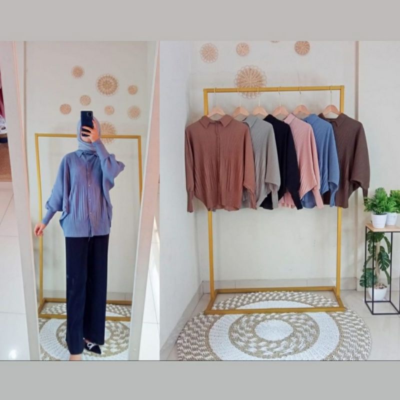 Atasan Kalola batwing plisket
