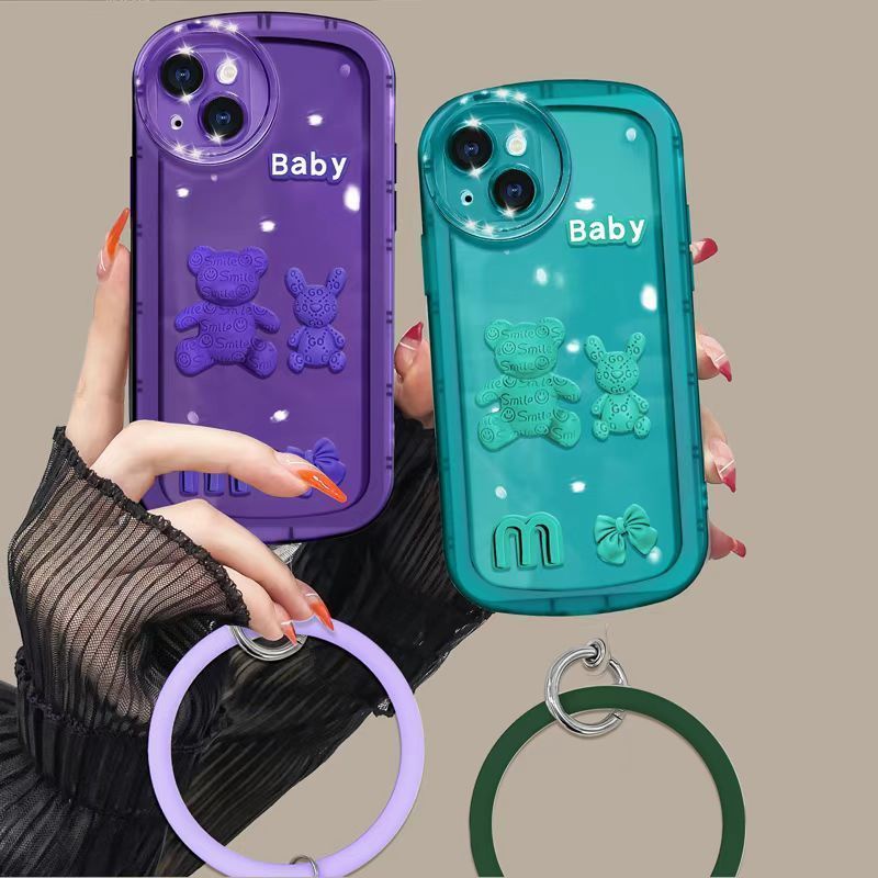 Case Motif Beruang Untuk iPhone 12 13 11 Pro Max X Xs Max Xr rjgb