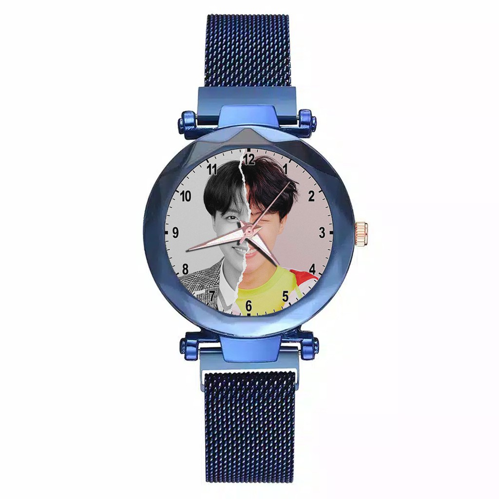 Jam Tangan Wanita Custom - KPOP BTS {J-HOPE} Free Box &amp; Batre Cadangan